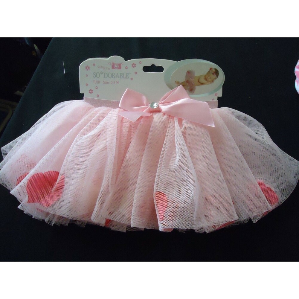 Baby Girl's Tutu Pink 0-3 Months Flower Petals Photograph Session Prop NWT